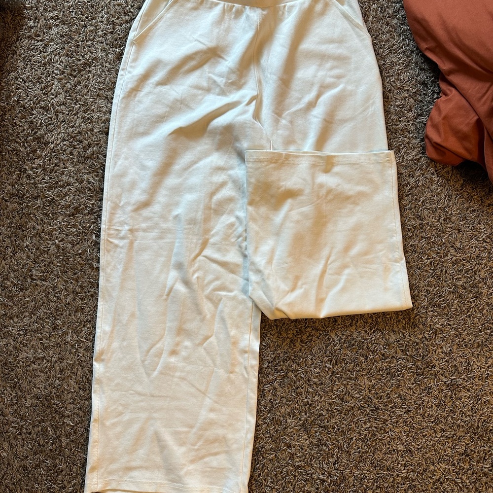 White Casual Pants